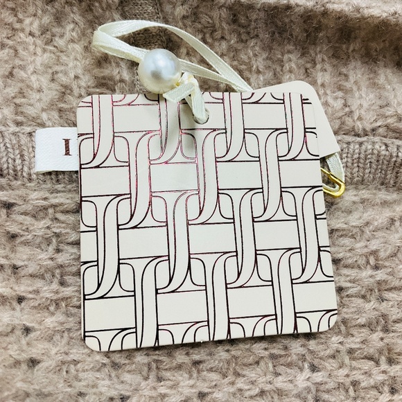 INTERDEE TAUPE CASHMERE KNIT LONG CARDIGAN SWEATER - Picture 5 of 5